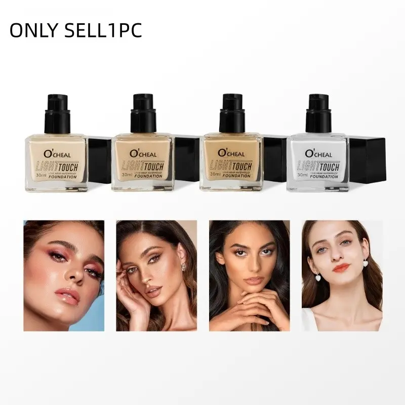 Color-Changing Foundation, Matte Texture, Moisturizing Balm Formula, High Coverage Liquid Makeup, Suitable for All Skin Types