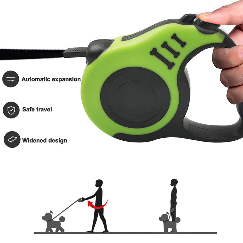 Retractable Dog Leash Automatic Telescopic Pet Walking Lead for Small Medium Dogs