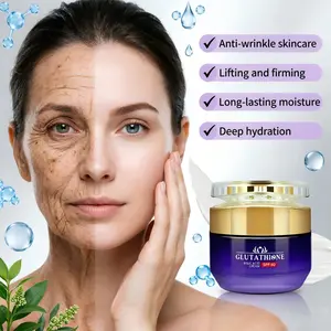 Gsh L-Ascorbic Acid Spf50 Sunscreen Cream, Lightweight & Absorbs Fast, Reduces Fine Lines, Brightens Skin Tone, Long-Lasting Hydration, 50g