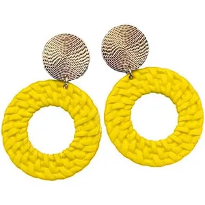 Boho  Geometric Round Braided Drop Dangle Earrings for Women