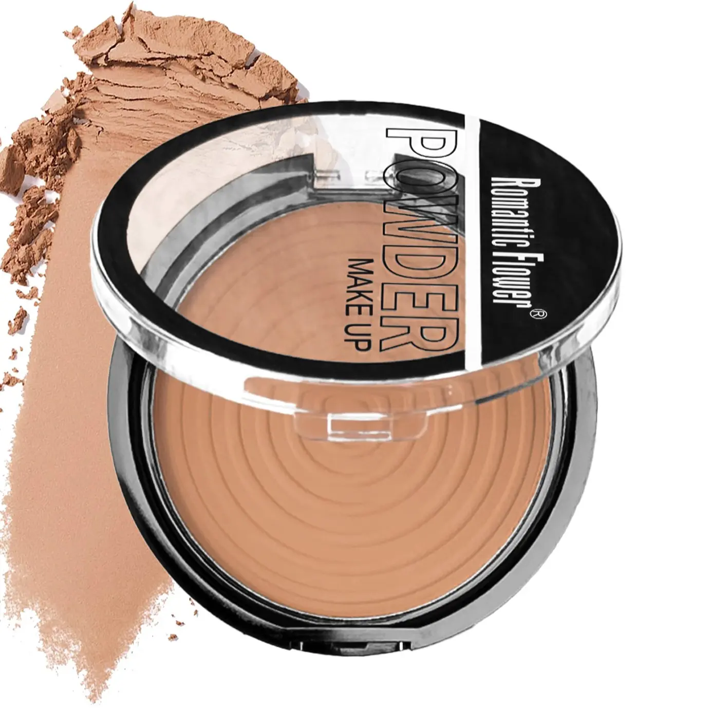 3 Shades Matte Pressed Powder， 24H Long-Lasting Waterproof Natural Face Makeup Matte Contour Beauty Powder Cake for Dark Skin Tone