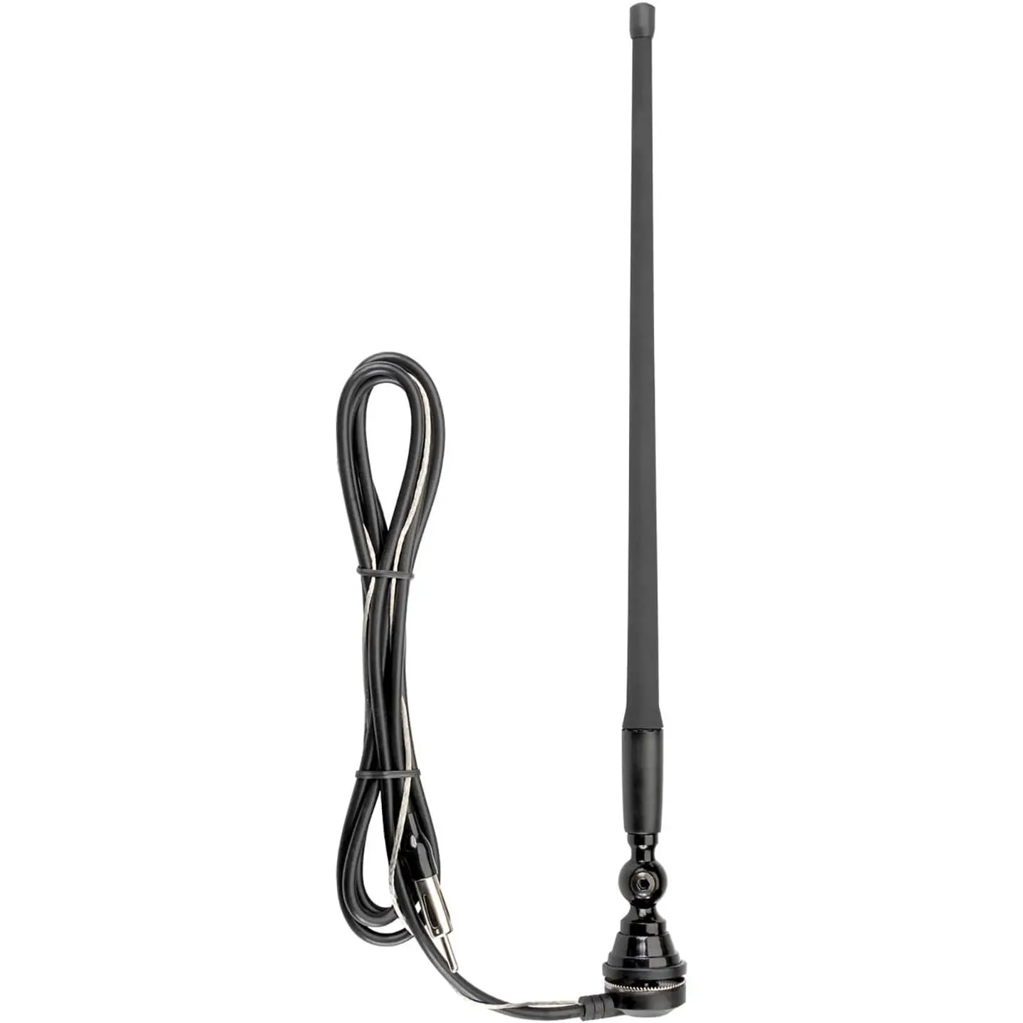Rubber Antenna AM/FM for , RVs, Boat - 14" with 72" , 180- Swivel Base