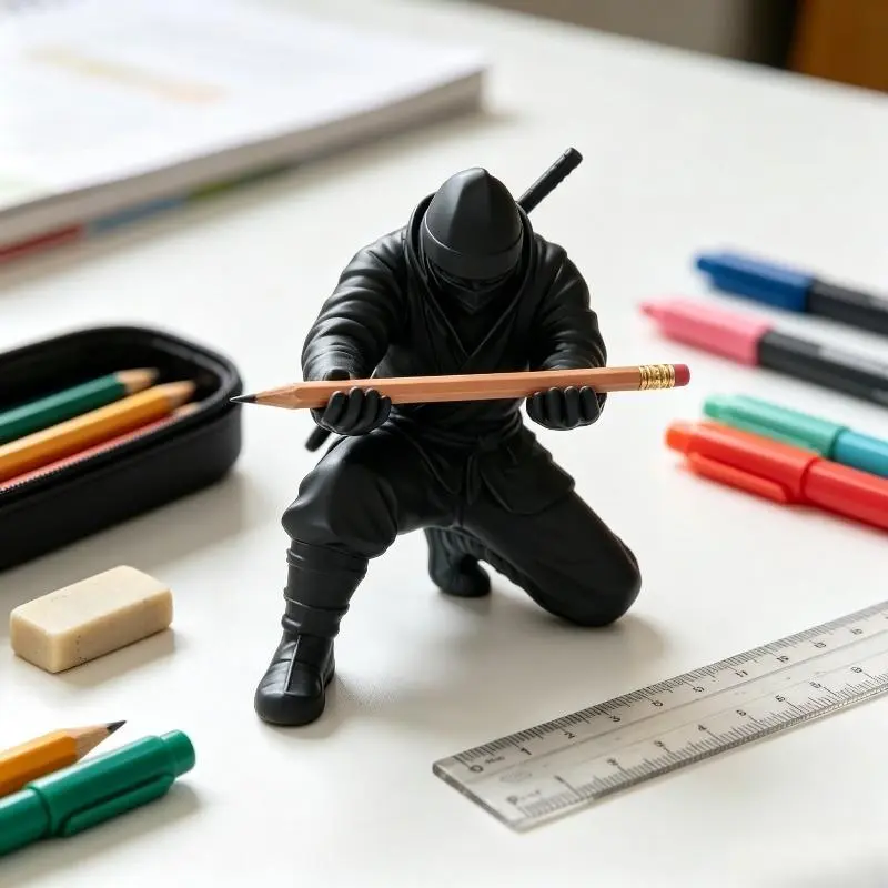 Samurai Pen Holder Decoration, Samurai Doll Sculpture Desktop Pen Holder, Katana Desktop Decoration, Cool Gifts for Office and Home, Desk Accessories, Cool Guy Desk Accessories