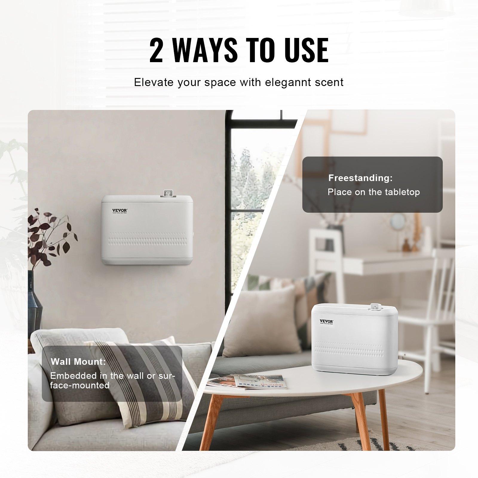 VEVOR Scent Air Machine, 850ml Bluetooth Smart Essential Oil Diffuser, 5000sq.ft Waterless HVAC Scent Diffuser with Cold Air Technology, Aromatherapy Diffuser Machine for Home, Office, Hotel