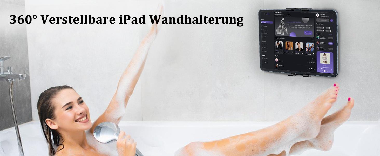 OHLPRO Tablet Wall Mount Holder, iPad Holder Wall with Adhesive Base Universal Mobile Phone Wall Mount Tablet Holder No Drill Compatible with 5-13 Inch iPad Smartphone Galaxy Tab Switch eReader