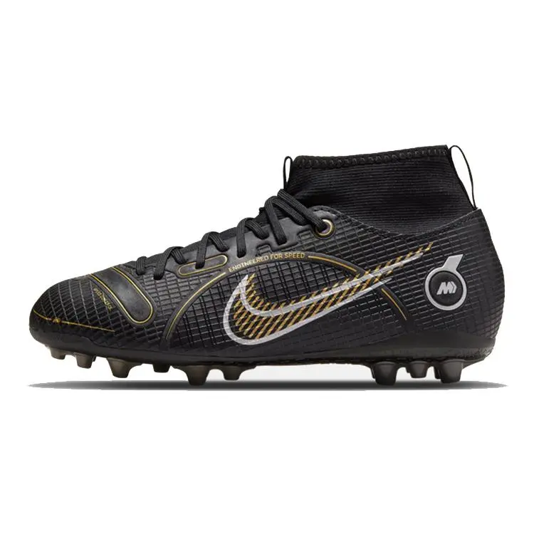 Nike Mercurial Superfly 8 Academy Round Toe Lace-Up Non-Slip Durable High-Top Soccer Shoes DJ2859-007