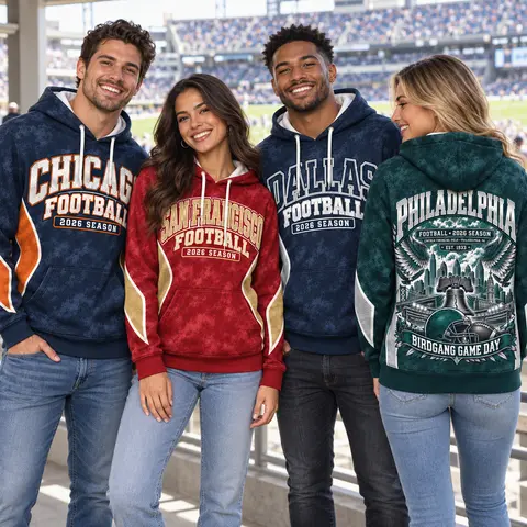 Unisex Game Day City Football Hoodie, Retro Football Helmet Graphic Hoodie, 32 City Styles Color Block Pullover Sweatshirt, Front & Back Retro City Football Graphic Hooded Top, Casual Sports Fan Apparel for Sports Casual Wear, Game Day Fan Outfits