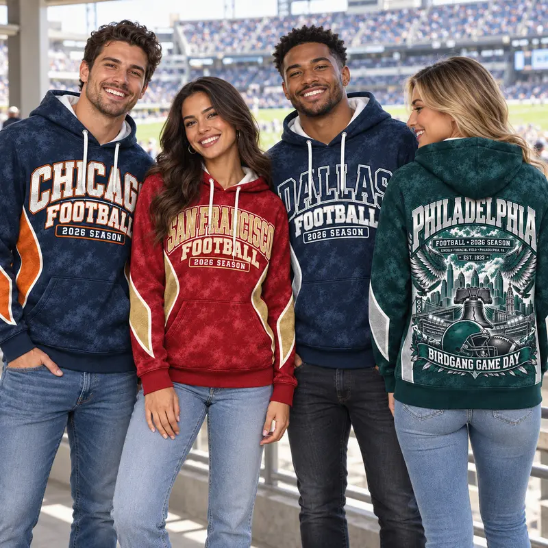 Unisex Game Day City Football Hoodie, Retro Football Helmet Graphic Hoodie, 32 City Styles Color Block Pullover Sweatshirt, Front & Back Retro City Football Graphic Hooded Top, Casual Sports Fan Apparel for Sports Casual Wear, Game Day Fan Outfits