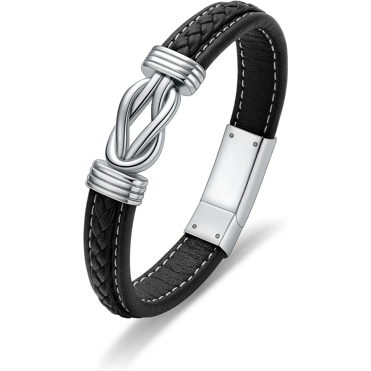 Infinity Cremation Bracelet for Ashes for Men | Memorial  Cuff Bangle Leather Bracelet for Women,for Human