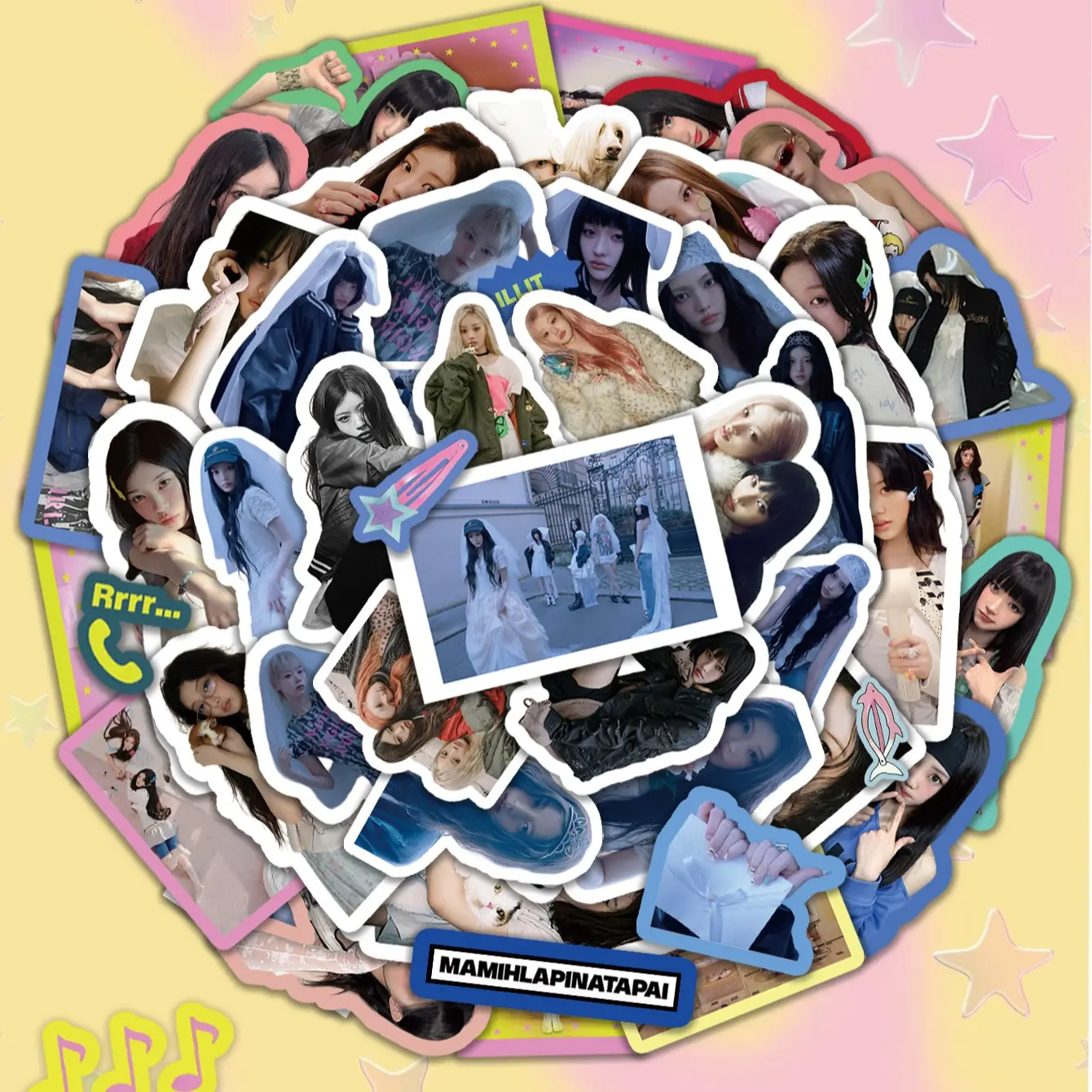 70pcs Ill-It Stickers, Mamihlapinatapai Stickers, Wonhee Stickers, DIY Decorative Stickers, Phone Case Stickers, Birthday Party Stickers