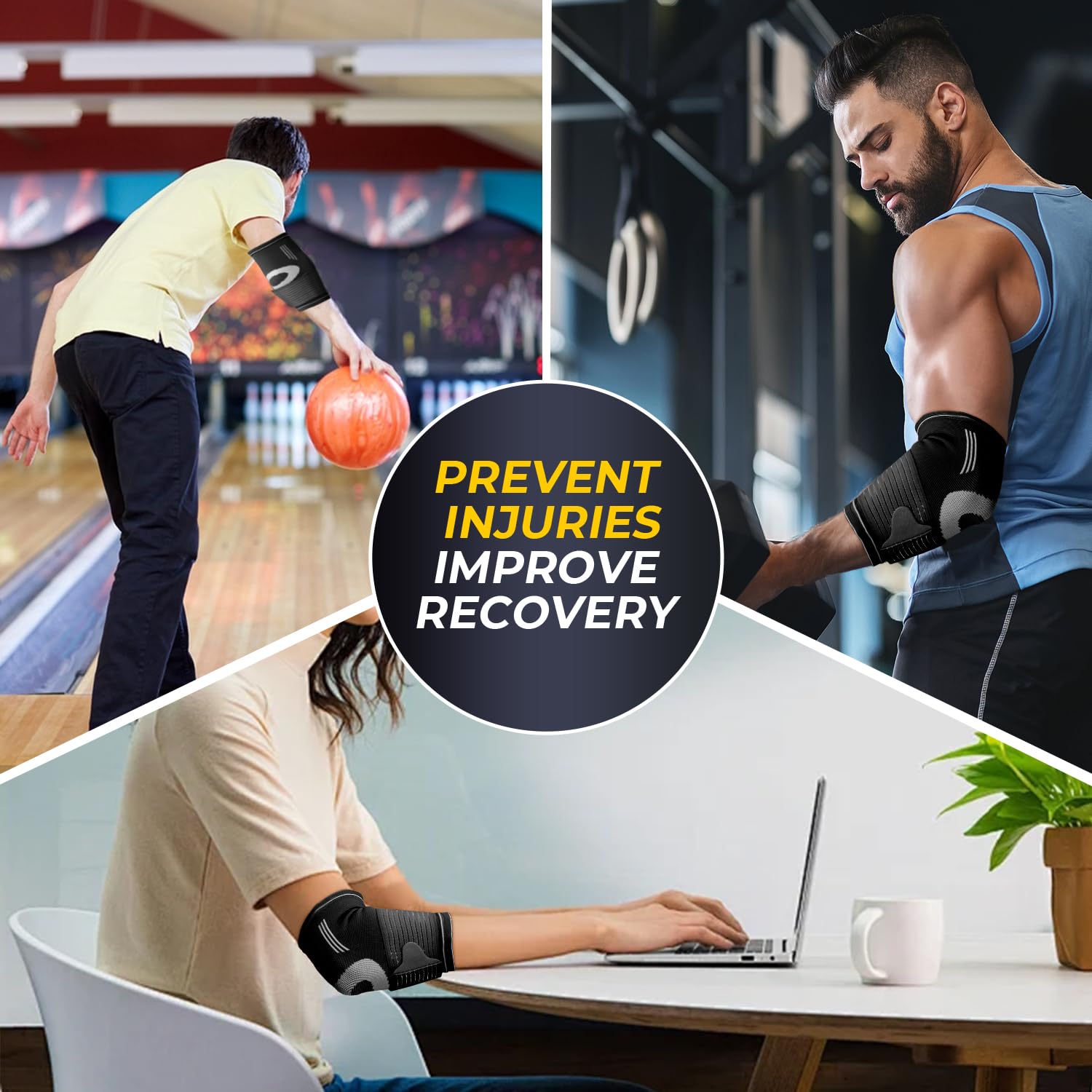 Elbow Guards Outdoor Snatch Basketball Sports Straps, Compression Boxing Weightlifting Basketball Protection