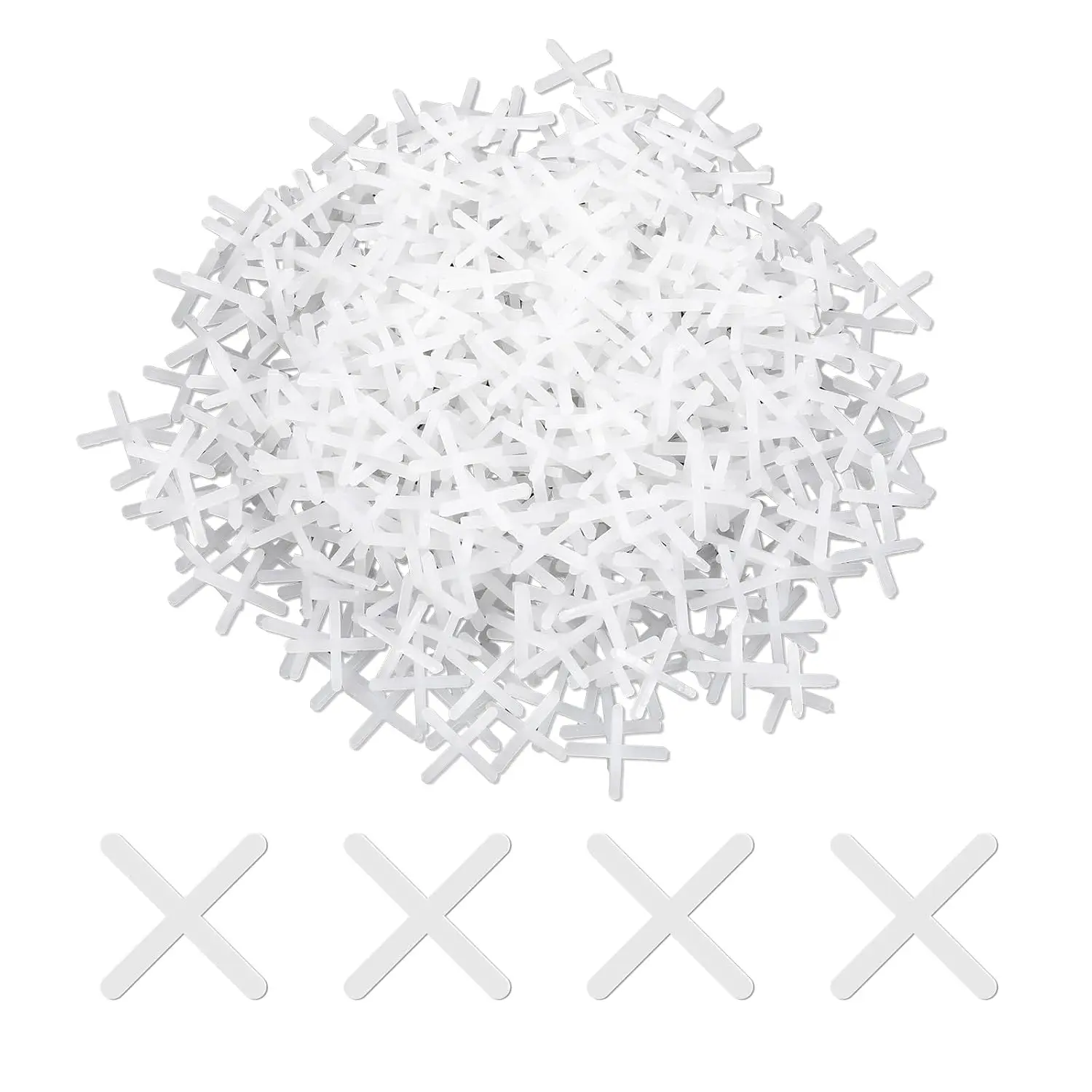 1/12 Inch Tile Spacers, 500 count 2mm  Tile Leveling Clips | Floor Wall Plastic Tiles Shim for Various Types of Ceramic Tiles Installation Leveling