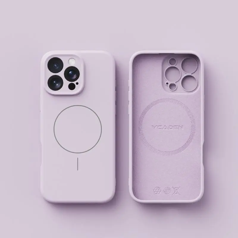 Liquid Silicone Gel Phone Case with Fine Ring - Anti-Drop, Heavy Duty Protective Cover for iPhone 17,16,16E,15,14,13,12,11,Pro,Max,Plus,Air (Compatible with iPhone12 Pro), Fine Ring Protective