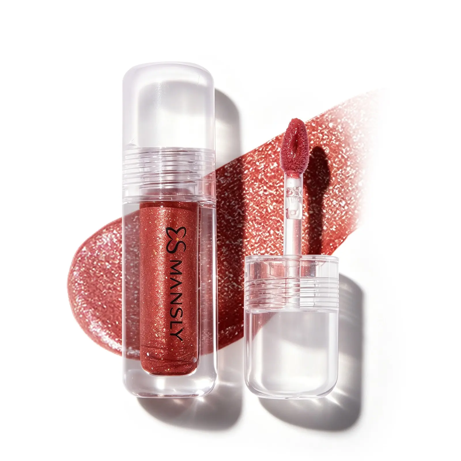 Shimmering Water Gloss Lip Gloss, Glass Lip Glitter, Color Changing Crystal Clear, Compact Portable, Long-Lasting Non-Sticky, Daily Commute Party Makeup