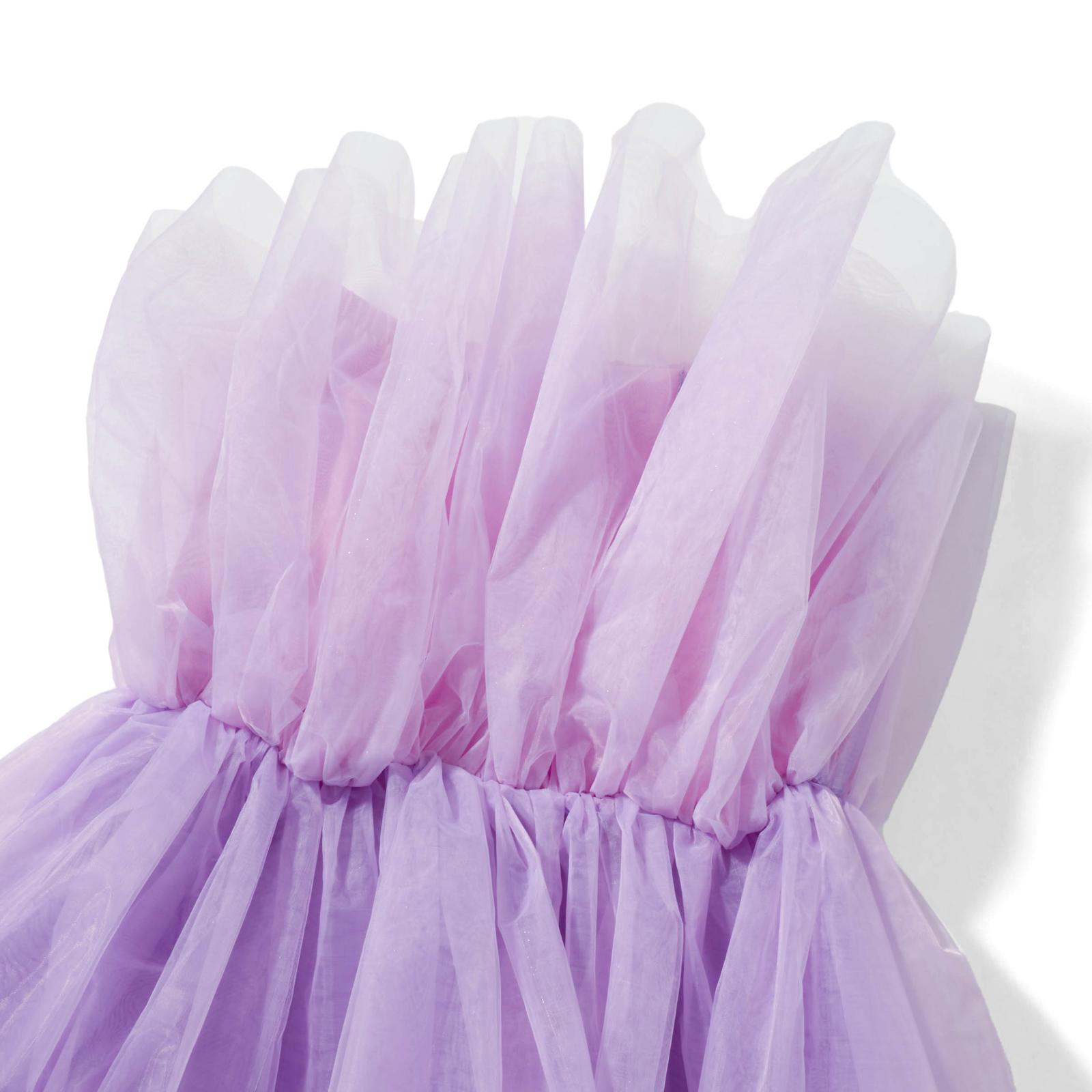 Women High Low Tulle Dress,Off Shoulder Strapless Asymmetrical Cocktail Party Tutu Dress Prom Gown