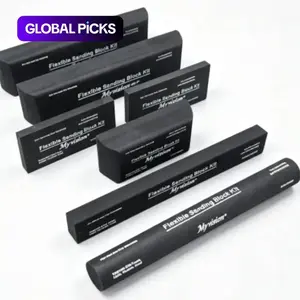 Sanding Block Kit, 7 Counts/set Heavy-Duty Wet or Dry Sanding Blocks for Automotive and Woodworking, Sanding Tools Includes Light, Flexible and Hard Blocks #GLOBAL PICKS