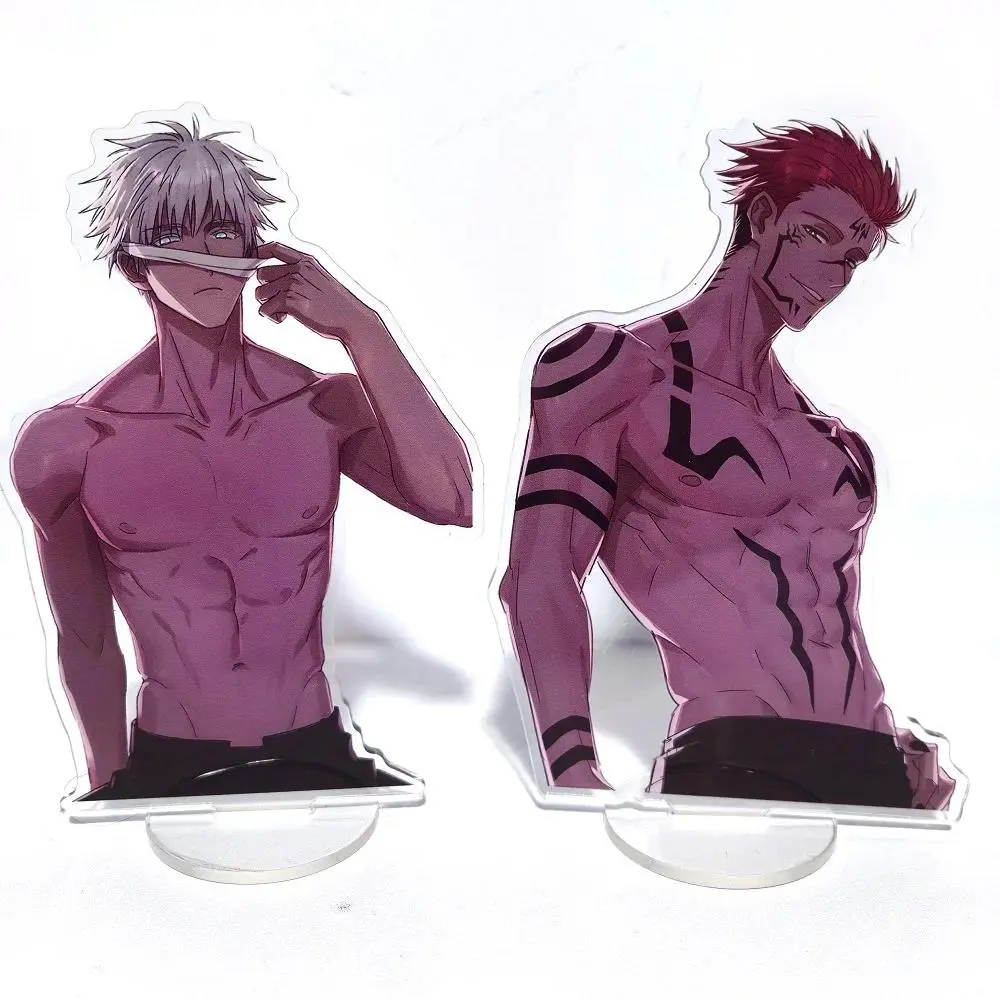 15cm Anime Jujutsu Kaisen Acrylic Stand Figure - Gojo Satoru, Satoru Nanami Winter Coat Model, Desk Accessory for Aesthetic Desk Setup, Anime Fan Decoration Gift, Desk Setup Aesthetic