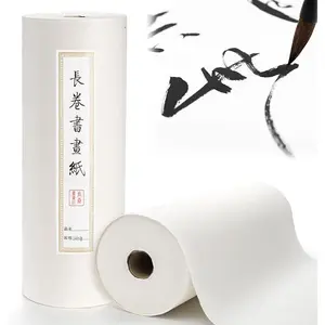 Thicken Chinese Calligraphy Xuan Paper Roll 14In x 328Ft (35cm x 100m) Rice Sumi Paper for Chinese Japanese Calligraphy, Brush Ink Writing and Painting