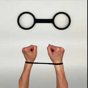 Durable Silicone Rubber Handcuffs, Perfect Prank Toy for Games, Ideal for Parties and Festive Play, Model 2/8, No Ca Prop