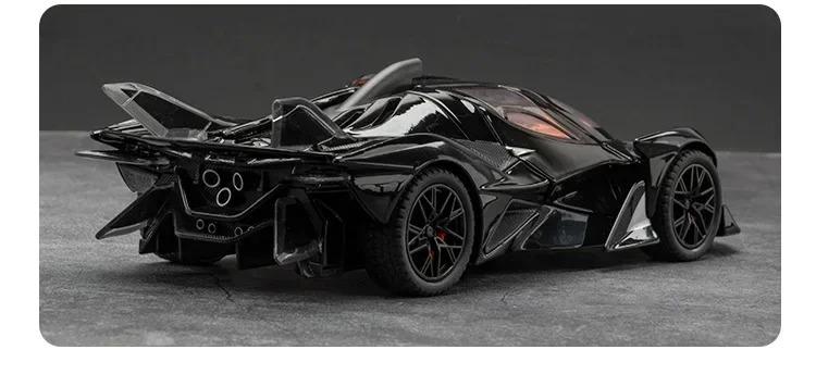 1:24 Apollo Project EVO Super Sports Car High Simulation Diecast Metal Alloy Model Car Sound Light Pull Back Collection Kids Toy Gift