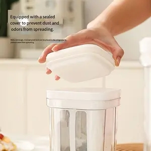 Greek yogurt making set with ultra-fine mesh screen and sturdy flip cover rectangular storage box, home made yogurt tool