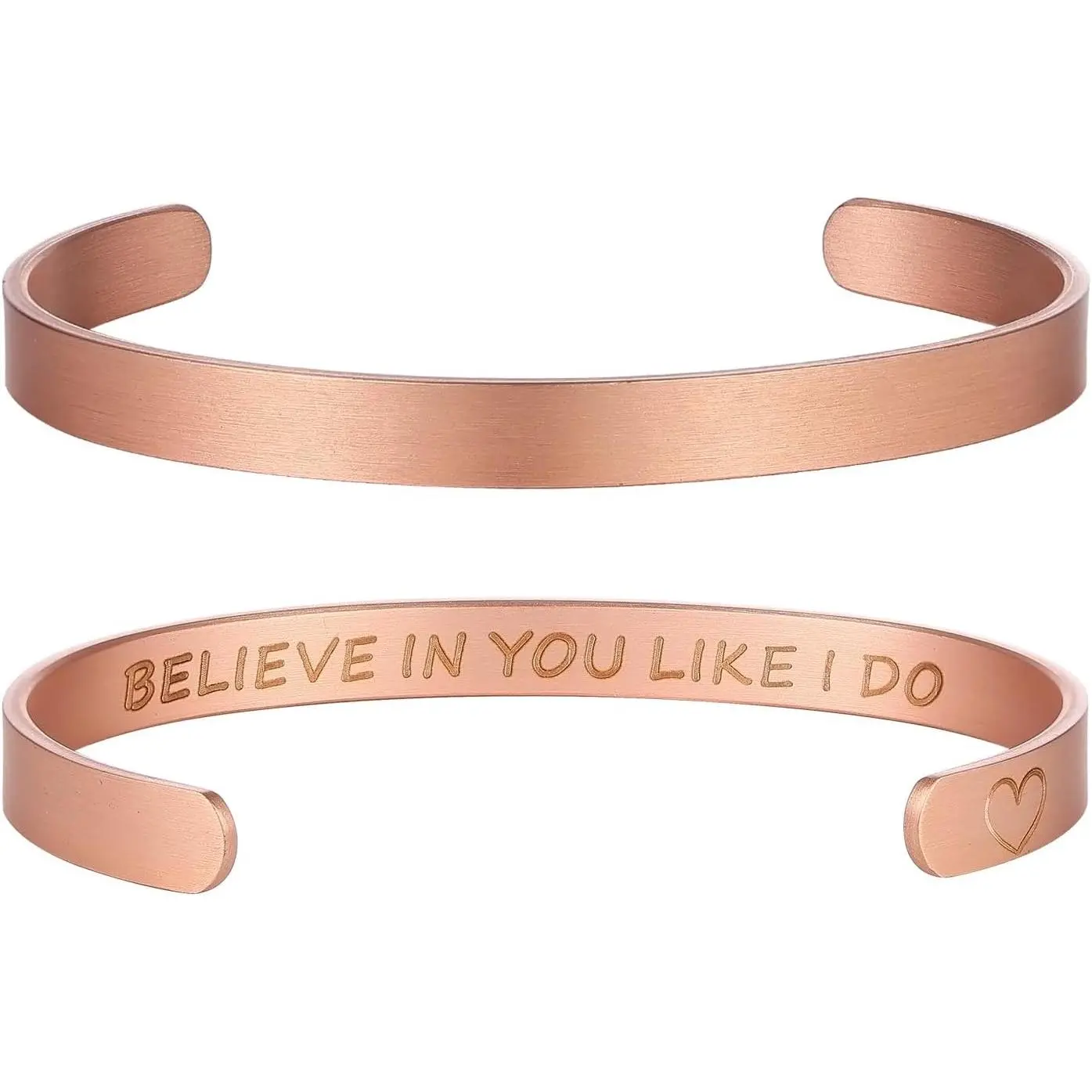 Pure Copper Bracelet for Men Women - Engraved Cuff Bracelet –  Solid Uncoated Copper, Adjustable  for Him Her