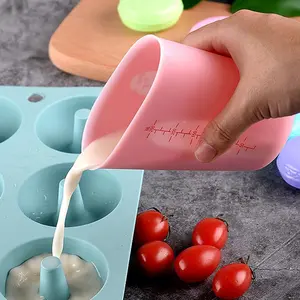 Silicone Measuring Cup Set, 125ML, 250ML & 500ML Capacity, Durable Reusable Kitchen Tool Utensils, Precise Measurement for Cooking & Baking Needs