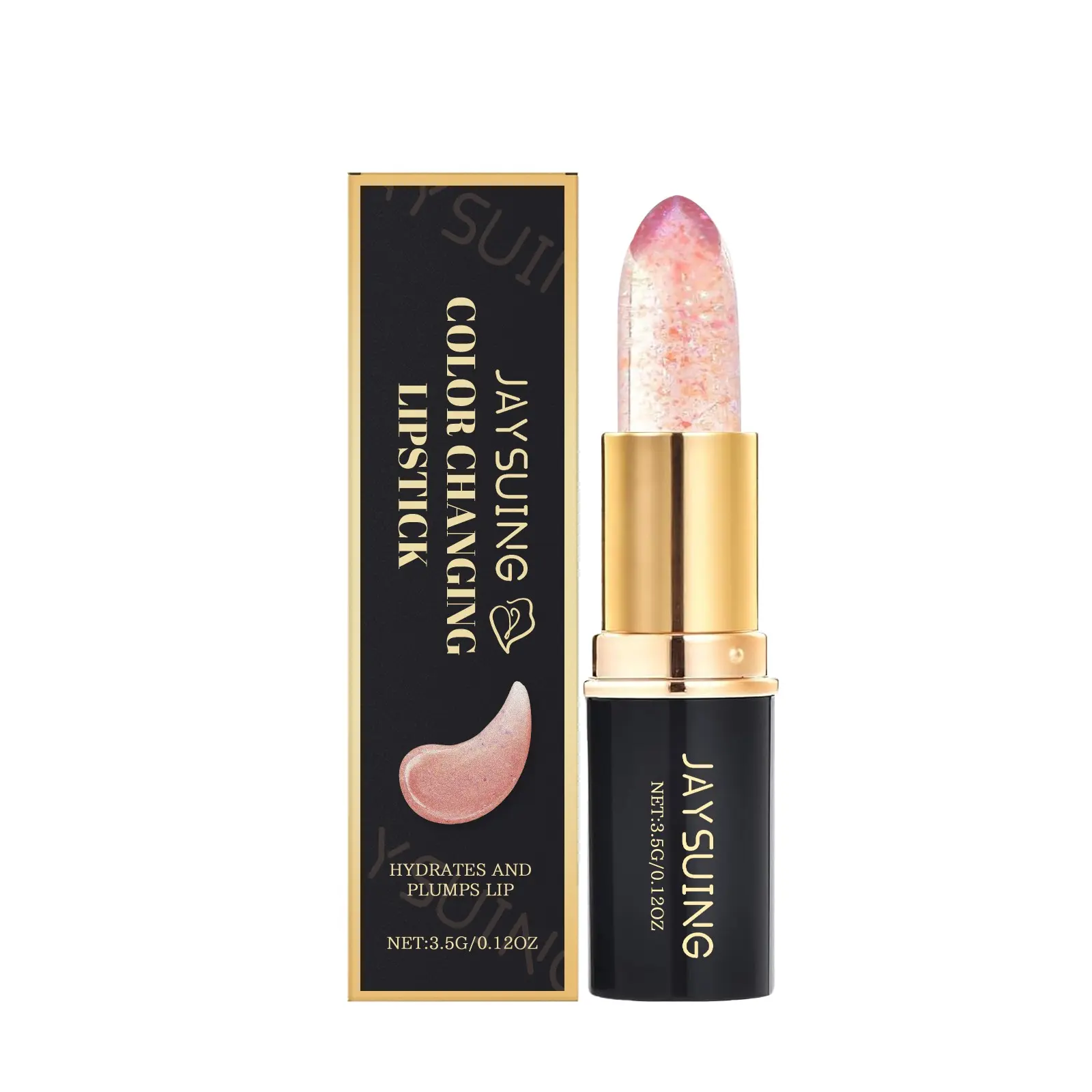Shimmer Color-Change Lipstick 3.5g | Mineral Oil + Petrolatum + Beeswax Nourishing Formula | Natural Color Payoff | Hydrating Moisturizing Glossy Finish | Portable Lip Makeup