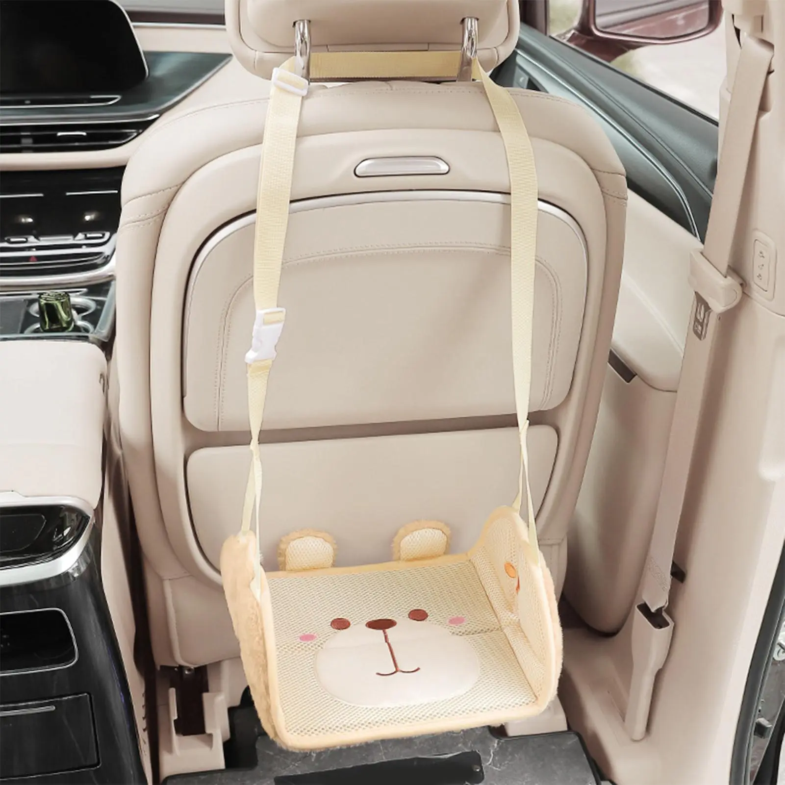 Car Back Seat Foot Rest Adjustable Straps Car Back Row Seat Foot Holder Footrest Portable auto interior Rear Seat foot Support