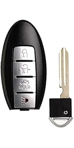 Keyless Entry Remote Control Key Fob Replacement Fits for Nissan Xterra Titan Armada Frontier 2002-2019 Quest Sentra Murano Pathfinder Versa Infiniti FX35 FX45 QX4 KBRASTU15 CWTWB1U733