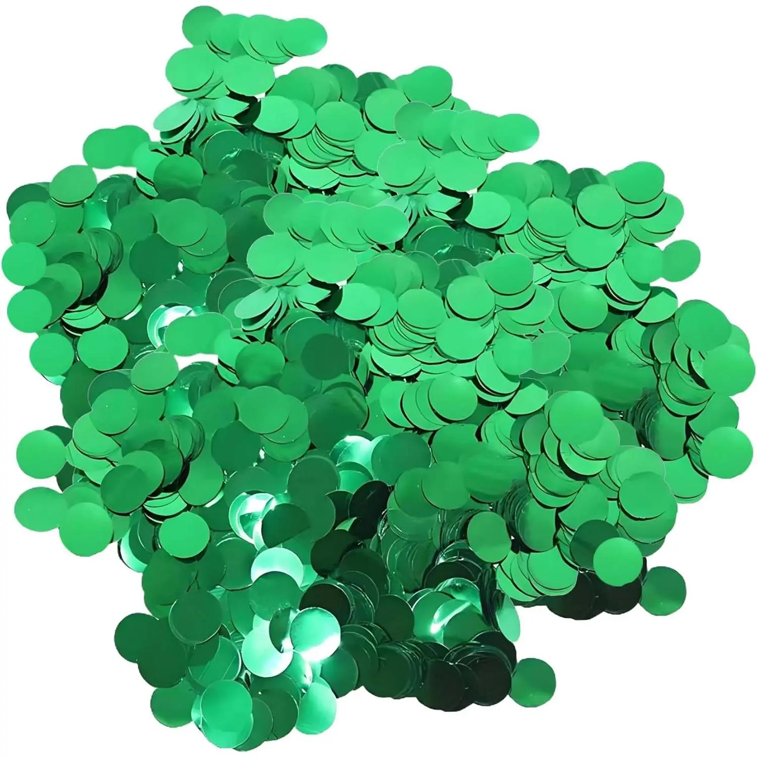 Green Metallic Foil Confetti 8000 Pcs Shiny Round Table Confetti for Fill Balloon Wedding Graduation Party Decorations,60g of pack