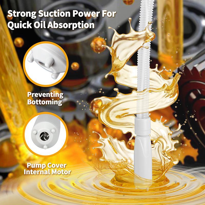 Automatic Fuel Transfer Pump with Auto-Stop & Extra Long Hose, Fast and Safe Portable Car Fuel Pump, USB Powered/AA Batteries Required Fuel Extractor for Automobiles, Motorcycles, Versatile Usage, Car Repair Tool