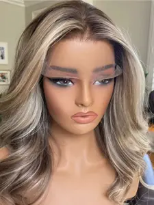 14 Inch Pre-Trimmed Baby Hair Wig, Glitter Big Curl Body Wave, Daily Wear, 13x4 Front Lace, 150 Density, 100% Human Hair