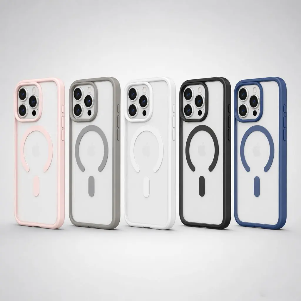 1800G Powerful MagSafe Magnetic Case for iPhone 17/16/15/14/13 Pro Max, 2-in-1 Anti-Yellowing Hard Acrylic Transparent Back, Ultra-Thin Naked Feel Shockproof Soft TPU Cover, Military-Grade Drop Protection Full Wrap Phone Case