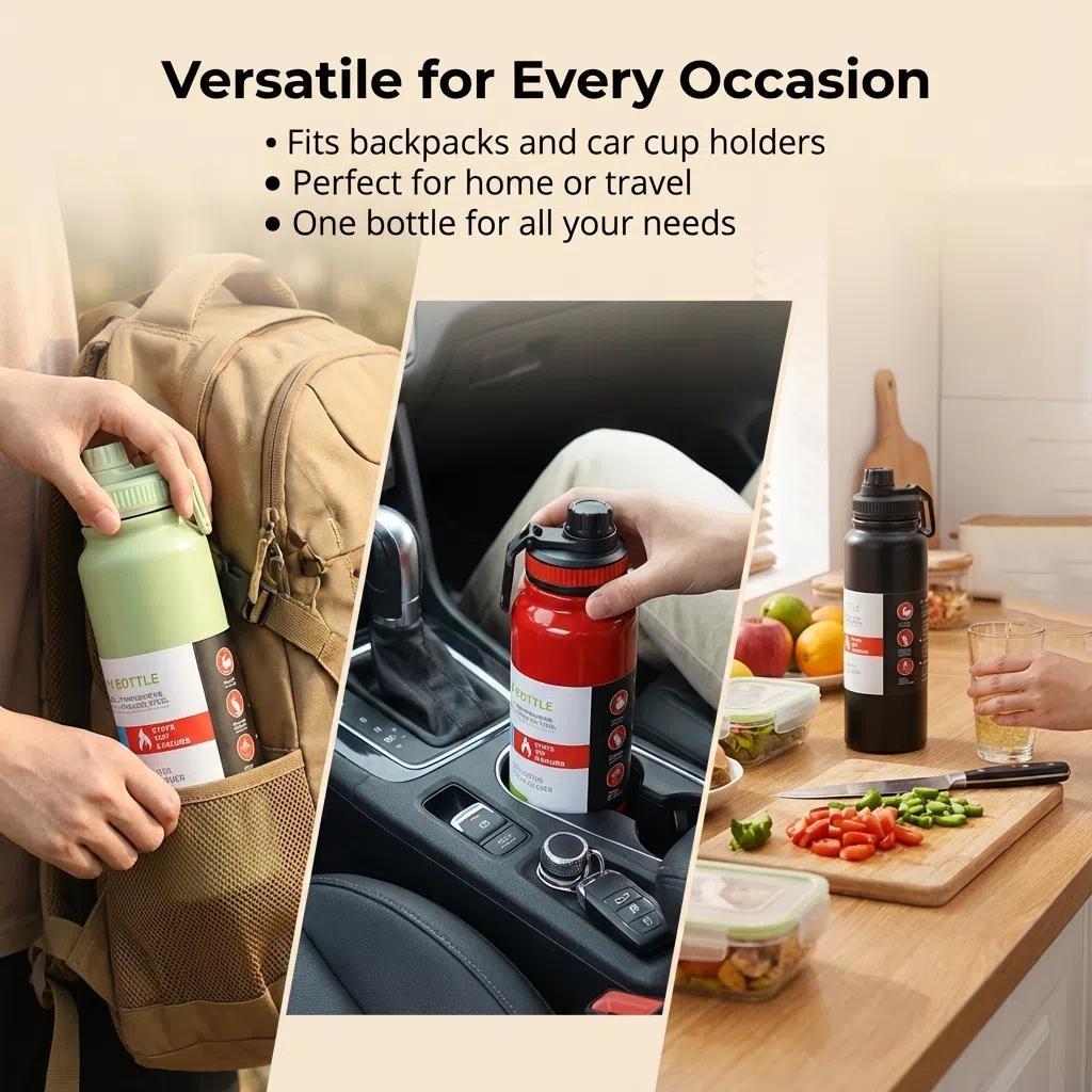 27oz stainless steel vacuum insulated water bottle also doubles as a coffee mug, making it a portable outdoor beverage container with a convenient handle design, suitable for camping, family picnics, cycling, home, and office use. 27oz stainless steel vacuum insulated water bottle also doubles as a coffee mug, making it a portable outdoor beverage container with a convenient handle design, suitable for camping, family picnics, cycling, home, and office use.