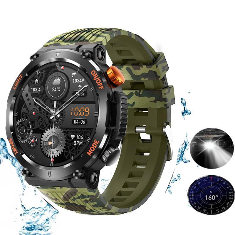 1.46 Inch HD Screen Smartwatch, Multi-functional Outdoor Sports Fitness Tracker, Wireless Receiving & Calling Multi-sport Mode Pedometer, Waterproof Watch with LED Light for Android/iOS Men & Women #TOP PICKS