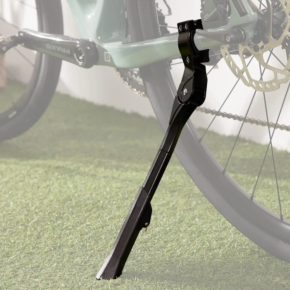 Adjustable Bike Kickstand, Heavy-Duty Aluminum Alloy Rear Side-Mount Bicycle Stand with Anti-Slip Pad for 26-29 Inch Mountain & Road Bikes, Bicycle Stand Components & Parts