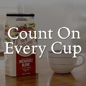 New England Coffee Breakfast Blend Medium Roast Ground Coffee, 24oz Bag (1)