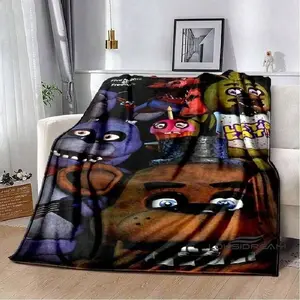 Luxury Winter Sofa Blanket Suitable for - Use - Ultra-Soft Microfiber Bedspread with A-Five A-Nights At A-Freddy Themed, Cozy Bedding for Couch, Bed, or Dorm - Decorative Throw for &