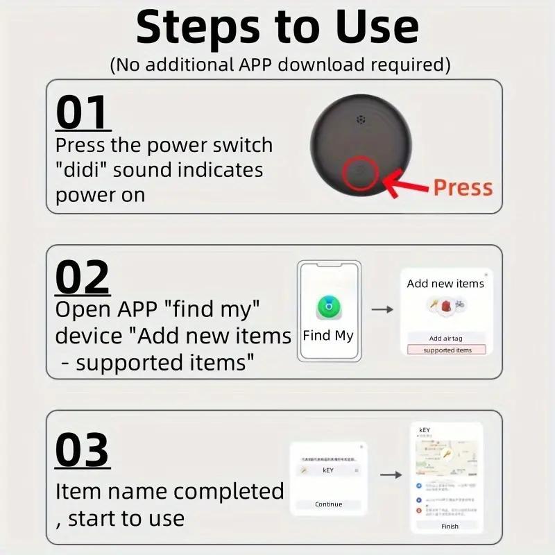 Waterproof Silicone Tracker Set for Apple Find My, 2 Counts Luggage Tracker Tag Key Finder, Suitable for Luggage, Dogs, Cats, Pet and Car Location Tracking Devices