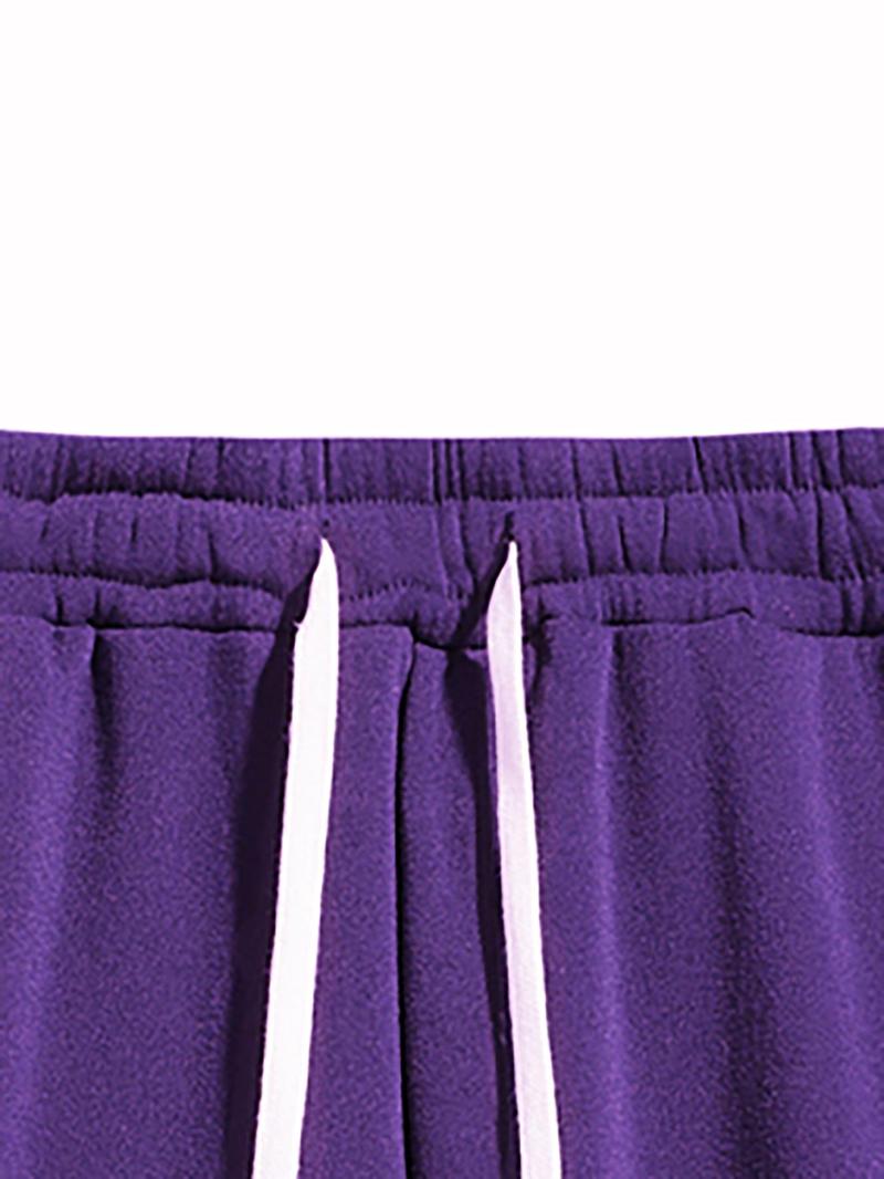 Unisex Solid Zip Up Hoodie & Drawstring Waist Sweatpants Two-Piece Set, Streetwear Tracksuit Set, Casual Long Sleeve Hooded Sweatshirt & Jogger Pants for Daily Wear, Men's Two-piece Outfits for Fall & Winter