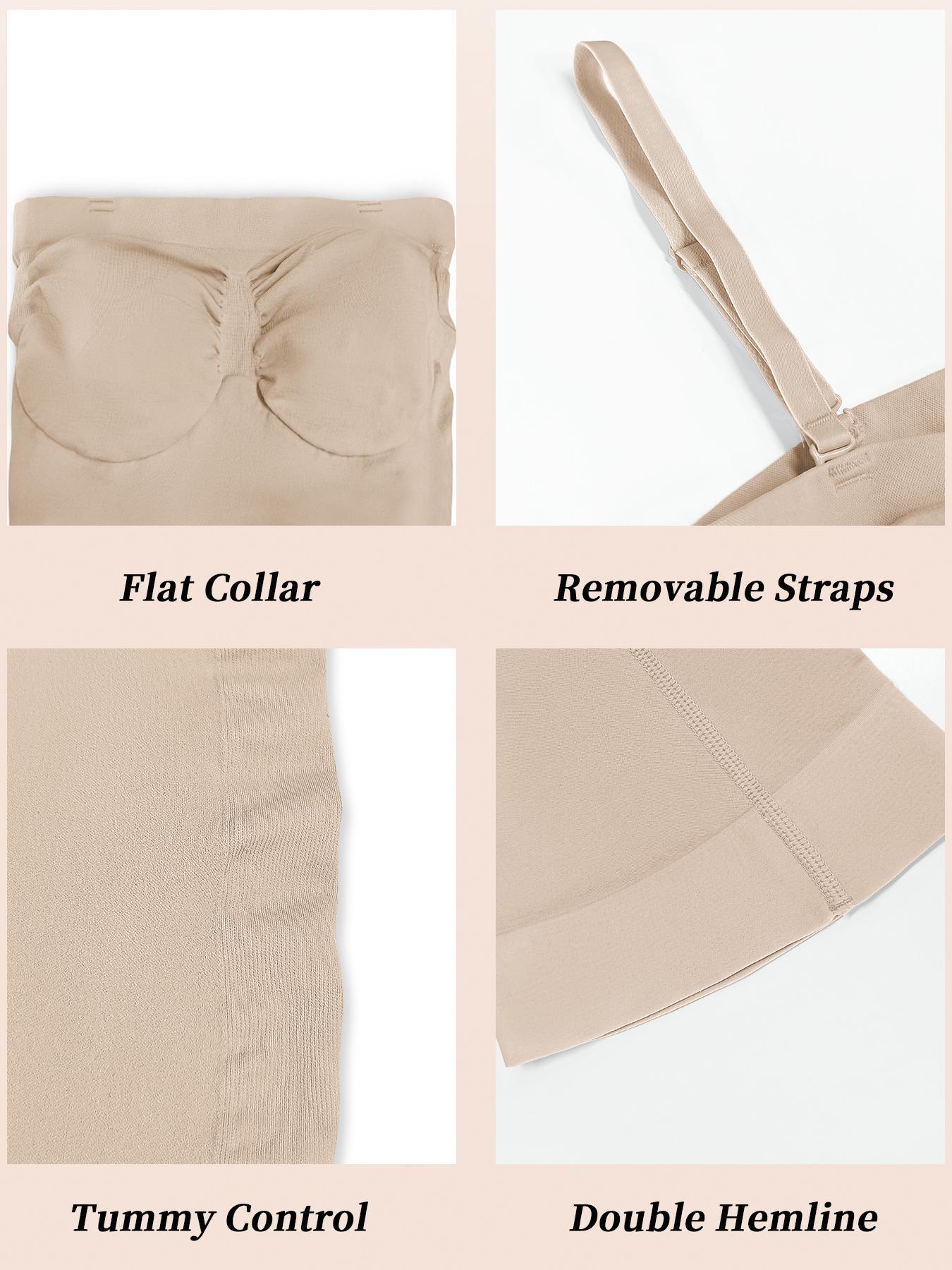 Women's Removable Straps Shapewear Bodysuit, Tummy Control Seamless Shaper, Women's Shapewear for Daily Wear, Compression Womenswear, Minimalist Seamless Tummy Tucking, Belly Control Bodysuit