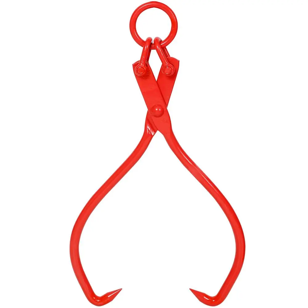 25 Inch Skidding Tongs with Ring, Heavy Duty Logging Tongs for Moving Logs, Steel Timber Grabber Tool for Forestry Work, Wood Handling, Tree Removal, Firewood Processing, Lifting Pulling Dragging Logs, Durable Outdoor Lumberjack Equipment