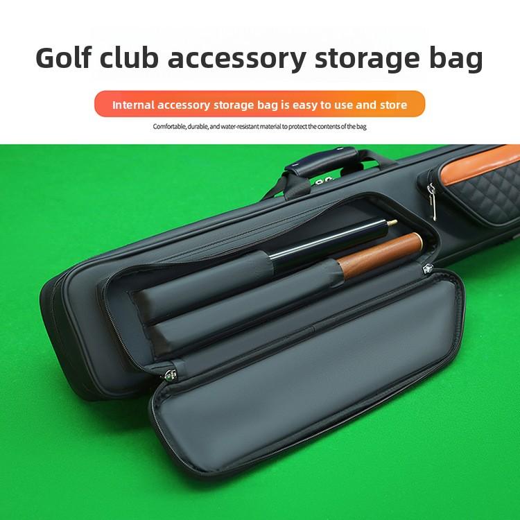1/2 Billiard Cue Bag with Waterproof Cover, Nine-Ball 7-Hole Large Capacity Barrel Cue Bag, Stylish Billiard Cue Bag