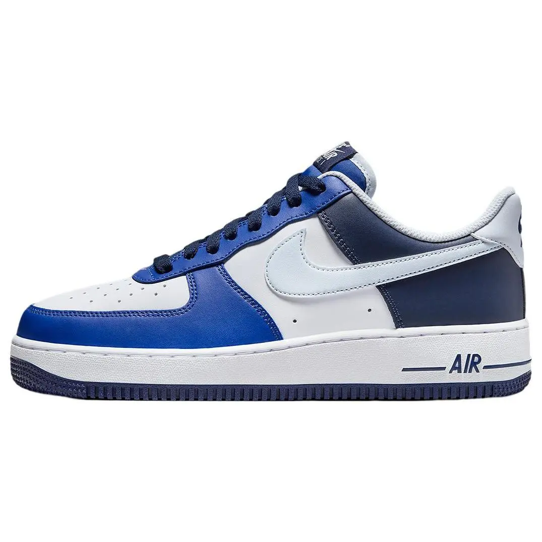 Nike Air Force 1 Low Men's Blue and White Casual Sneakers Verifiable, with credentials and supporting global authentication