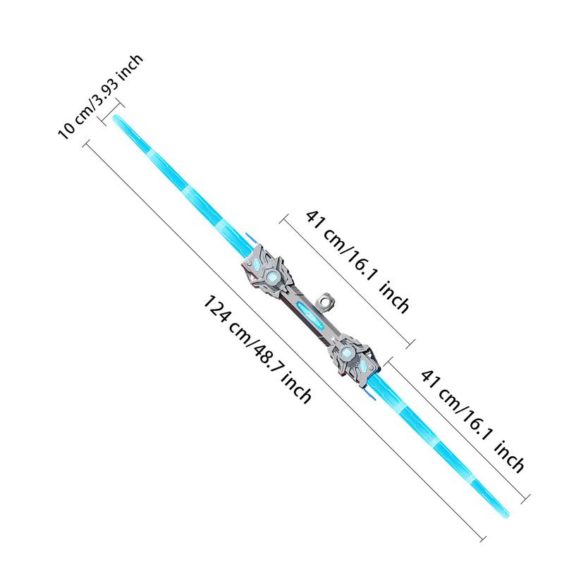 Cyberpunk Light Saber, Extendable Cyberpunk Light Saber with Sound and LED, 32 Color Flowing Effect, Boy Glowing Laser Sword