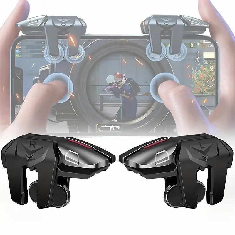 Six Finger Design Phone Game Controller, Finger Trigger Smartphone Game Handle, Mobile Phone Game Accessories, Gaming Items, Game Pad, Portable, Durability
