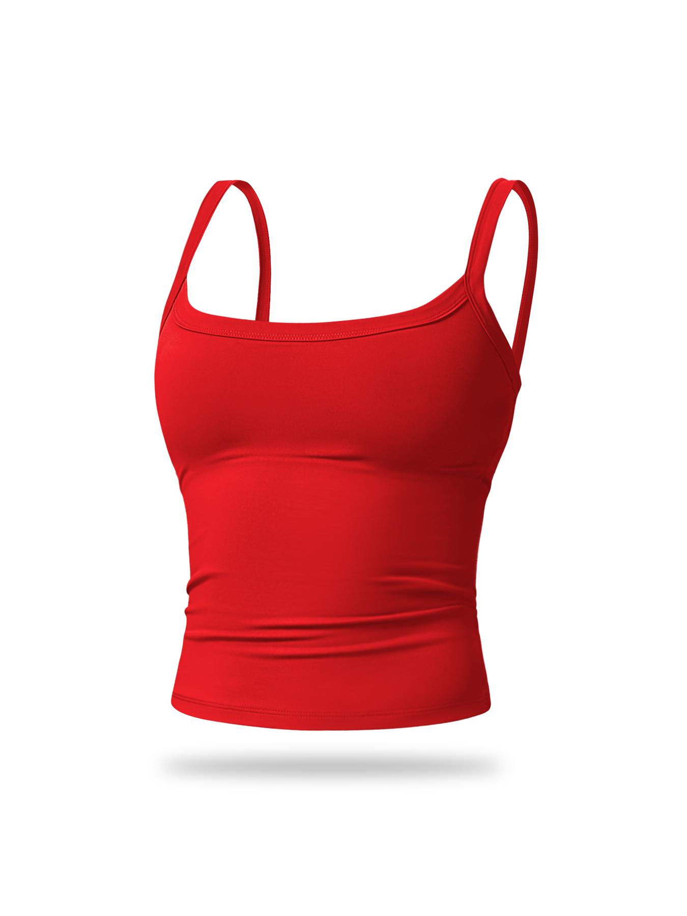 Women's Solid Color Wireless Sports Tank Top, Quick-Drying, Breathable, Comfortable Sports Vest, Ladies Sportswear for Indoor and Outdoor Wear, Workout Clothes for Women