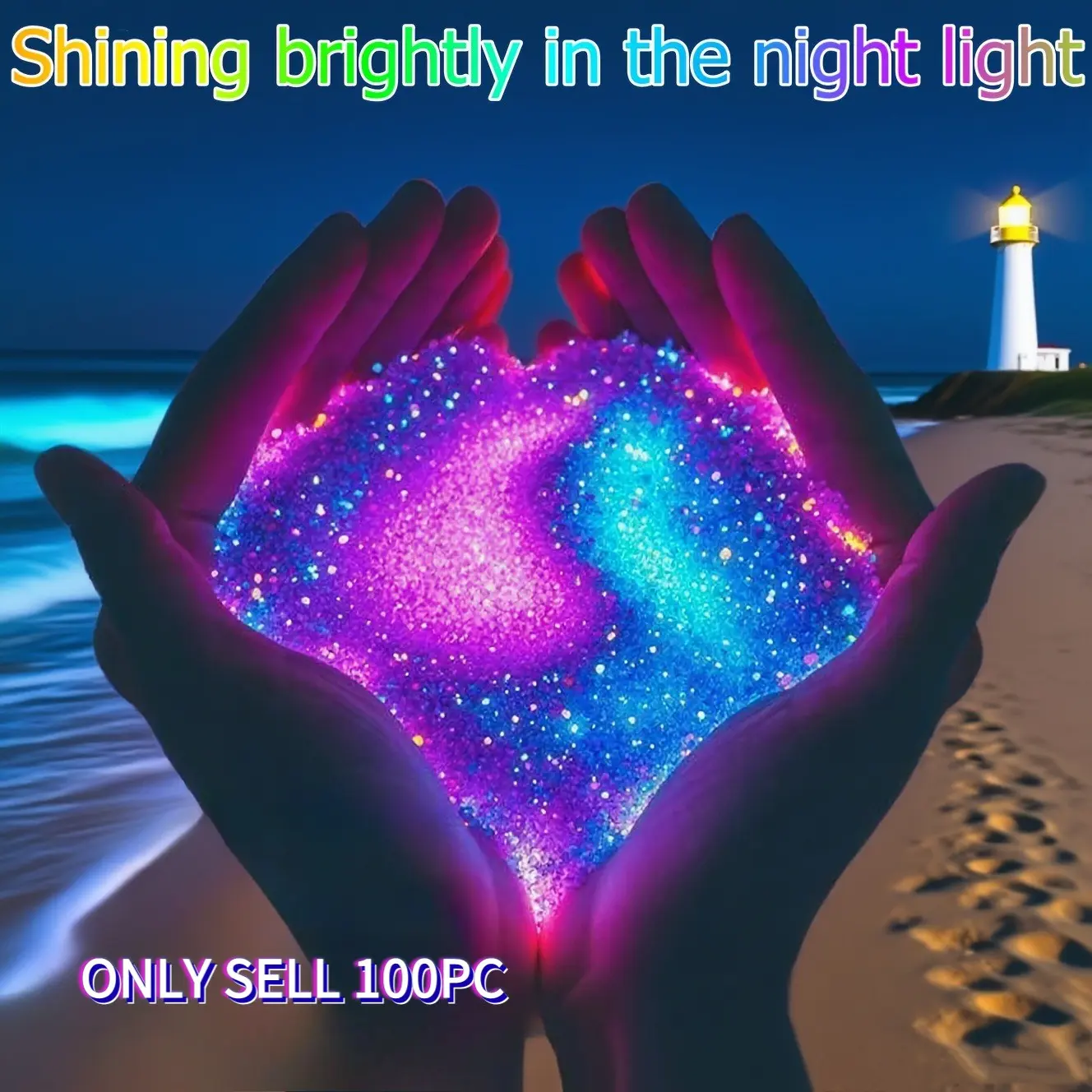 100 luminous stones, Glow in the dark garden stones, Decorative Stones, with a diameter of 2.7cm/1.06in, weighing 320g per pack, emit light in dark and are suitable for outdoor gardens, aquarium landscapes, wedding trails