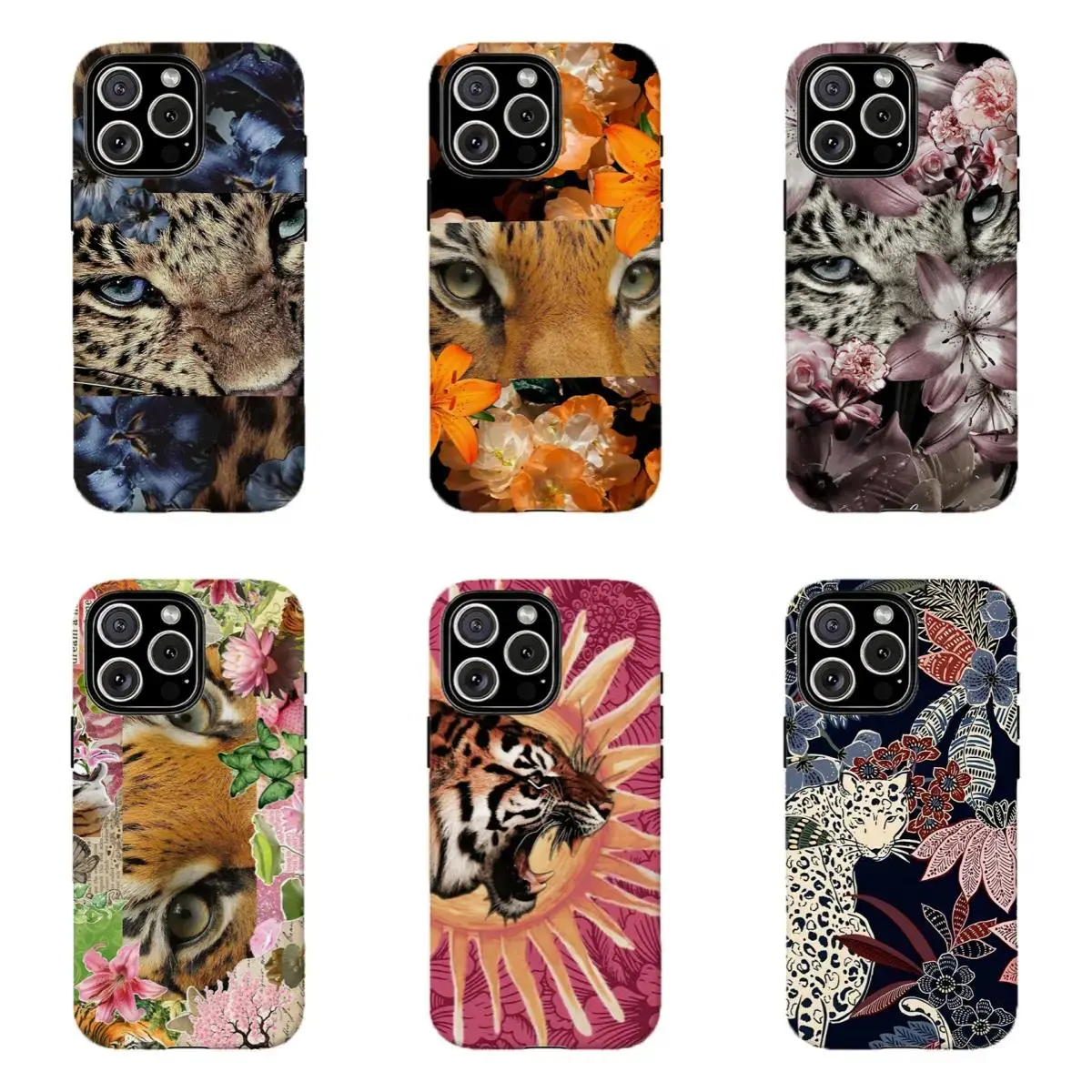 Wild Tiger & Panther Themed Phone Case Premium Texture Anti-Drop For IPhone 17-11, Pro Max, Pro Plus, and Samsung S26-22 Protection Safety